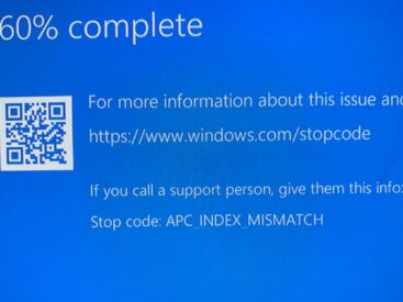 Windows APC INDEX MISMATCH hatası görsel.
