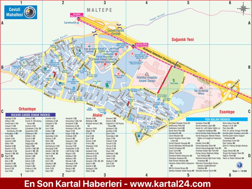 Cevizli Mahallesi Harita