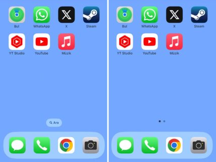 iPhone ana ekranda arama kaldırma görsel.