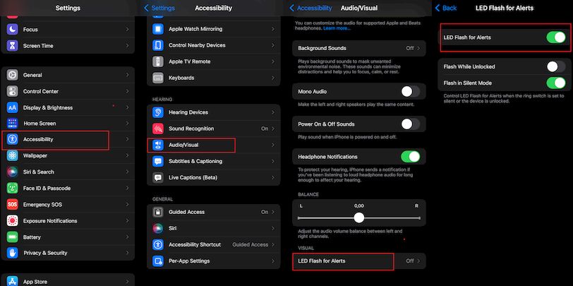How to remove flash notification on iPhone