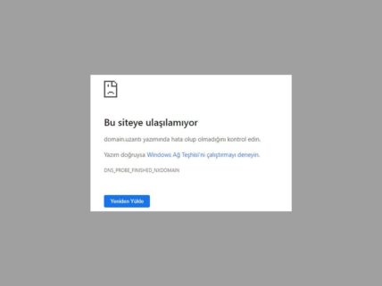 DNS_probe_finished_nxdomain hatası nasıl çözülür? görsel.