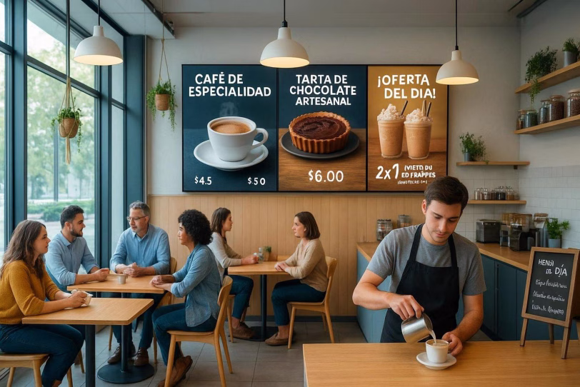 Ventajas de la señalización digital para cafeterías
